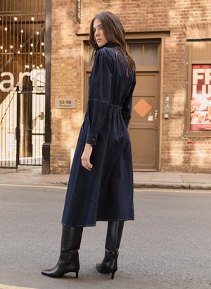 Channing Organic Denim Midi Dress from Baukjen
