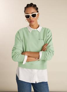 Dorrie Organic Cotton Cropped Sweatshirt via Baukjen