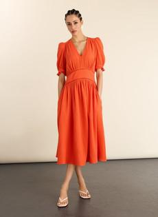 Bella Organic Cheesecloth Midi Dress via Baukjen