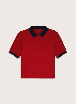 Tatum Contrast Collar Polo Tee from Baukjen