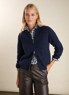 Lonnie Wool Blend Zip Cardigan via Baukjen