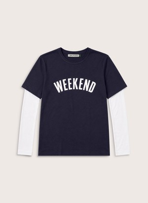 Shay Layered-Look Slogan T-shirt from Baukjen