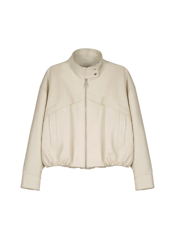 Alara Soft Leather Bomber Jacket from Baukjen