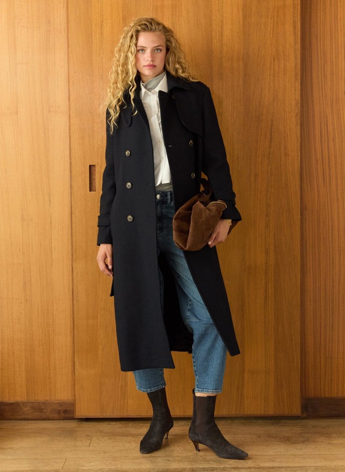 Ingrid Belted Wool Trench Coat from Baukjen