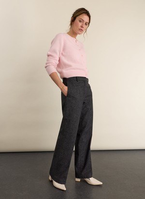 Marie Wool Blend Crew Neck Cardigan from Baukjen