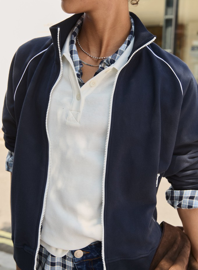 Carter Organic Cotton Zip Through Sweatshirt from Baukjen