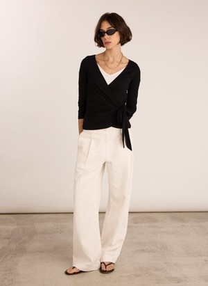 Gabrielle Double Layer Wrap Top from Baukjen
