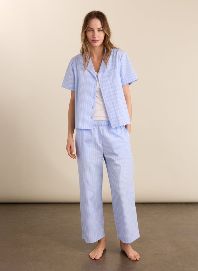 Iva Organic Cotton Stripe Pyjama Trousers from Baukjen