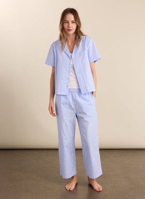 Iva Organic Cotton Stripe Pyjama Trousers from Baukjen