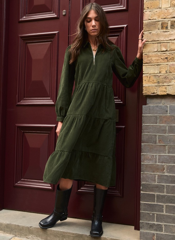 Jean Organic Corduroy Midi Dress from Baukjen