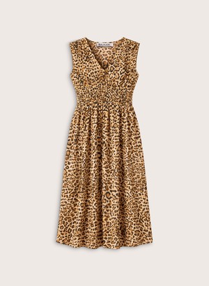 Kyrah Printed Waisted Midi Dress from Baukjen