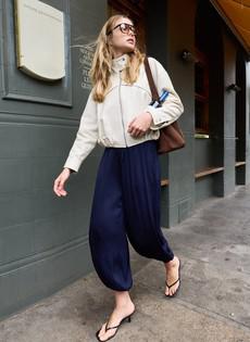 Brook Satin Balloon Trousers via Baukjen