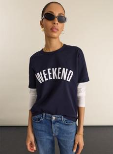 Shay Layered-Look Slogan T-shirt via Baukjen
