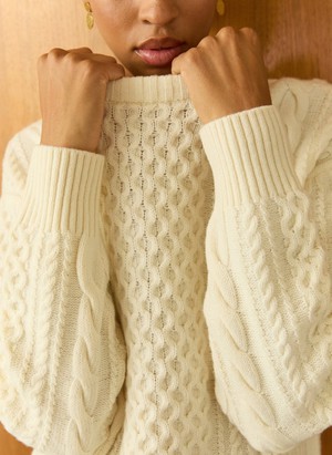 Aisha Wool Blend Cable Jumper from Baukjen