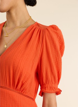 Bella Organic Cheesecloth Midi Dress from Baukjen