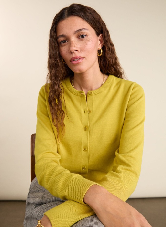 Briar Organic Cotton Crew Neck Cardigan from Baukjen