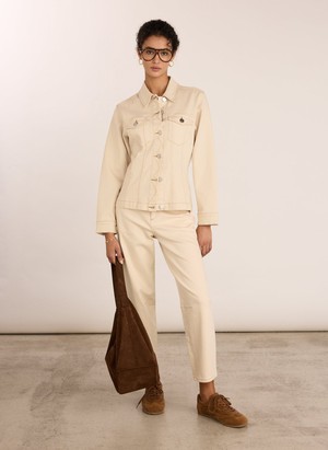 Louise Organic Cotton Waisted Denim Jacket from Baukjen