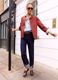 Rowan Organic Cotton Denim Utility Jacket via Baukjen