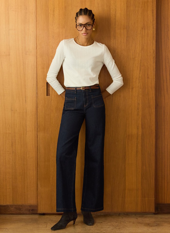 Maeva Long Sleeve Rib Top from Baukjen