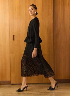 Alice Recycled Lace Midi Skirt via Baukjen
