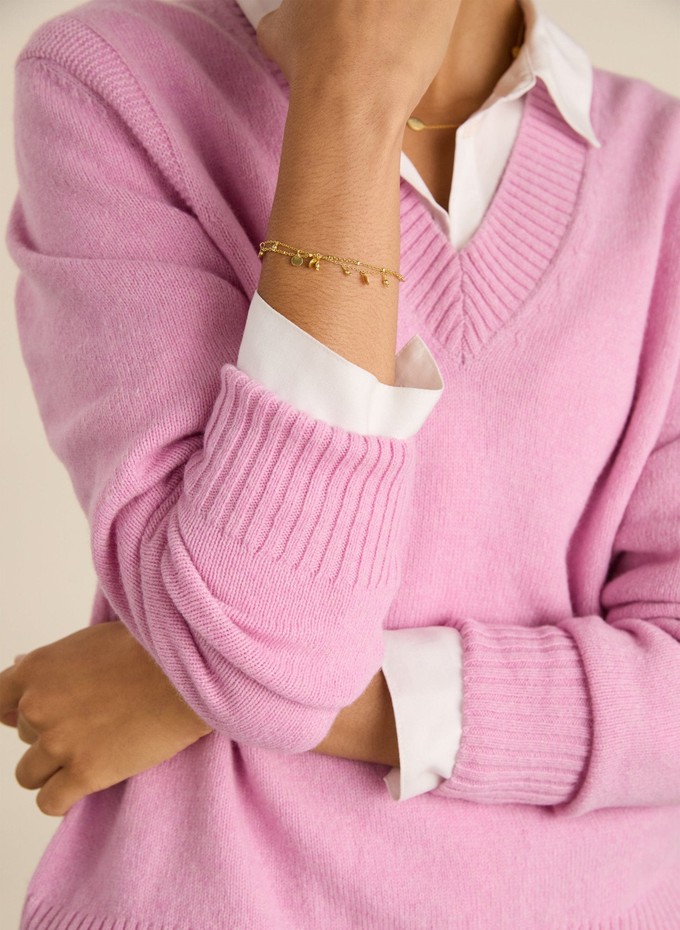 Gwen V-Neck Wool Blend Jumper from Baukjen