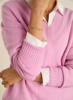 Gwen V-Neck Wool Blend Jumper from Baukjen