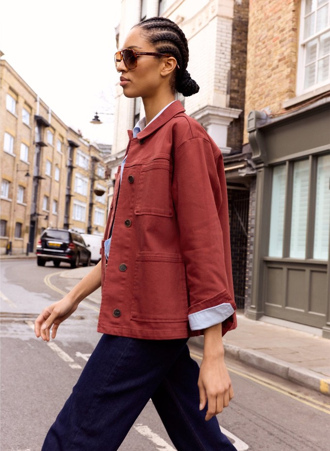 Rowan Organic Cotton Denim Utility Jacket from Baukjen