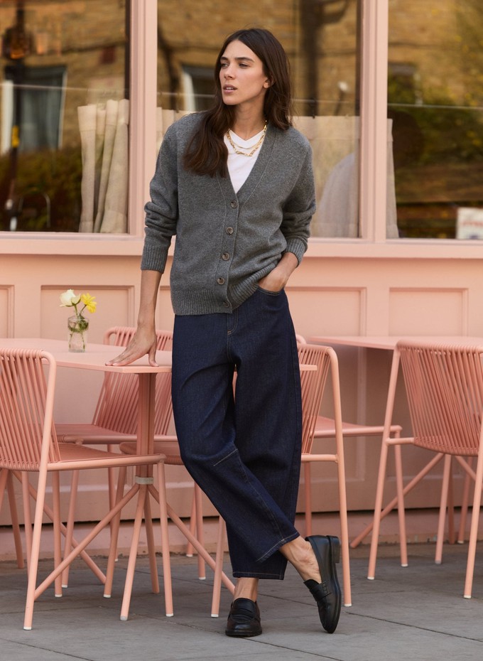 Celine V-neck Wool Blend Cardigan from Baukjen
