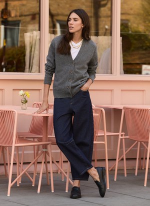 Celine V-neck Wool Blend Cardigan from Baukjen