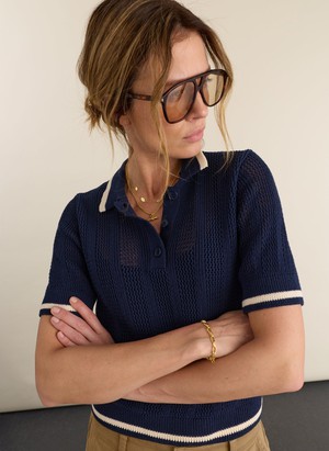 Janice Knitted Polo Top from Baukjen