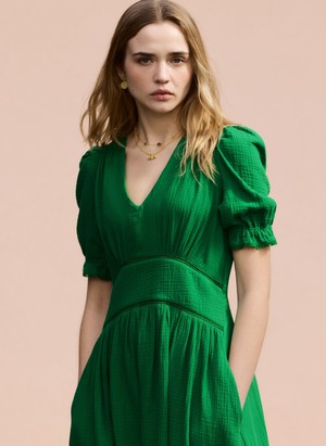 Bella Organic Cheesecloth Midi Dress from Baukjen
