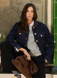 Nalan Organic Cotton Denim Trucker Jacket via Baukjen