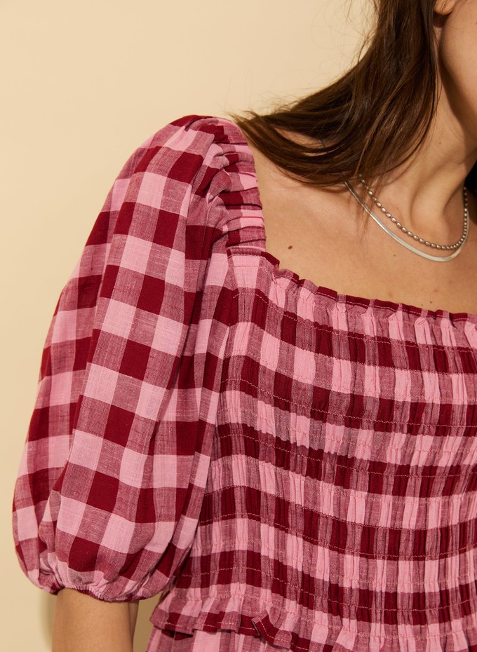 Davina Gingham Midi Dress from Baukjen