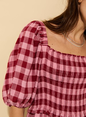 Davina Gingham Midi Dress from Baukjen