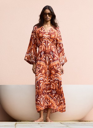 Ariadne Printed Kaftan Dress from Baukjen