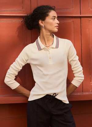 Cameron Organic Cotton Stripe Collar Top from Baukjen