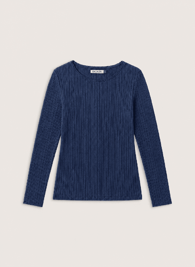Maeva Ribbed Long Sleeve Top from Baukjen