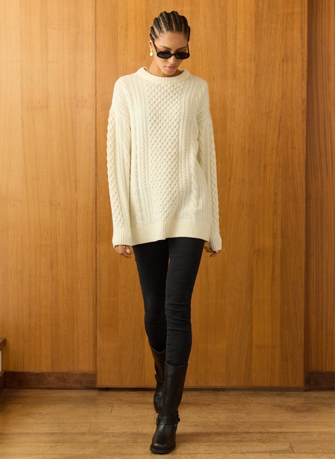 Aisha Wool Blend Cable Jumper from Baukjen
