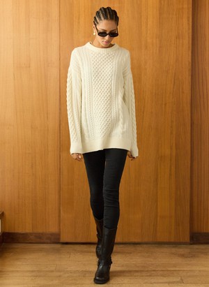 Aisha Wool Blend Cable Jumper from Baukjen