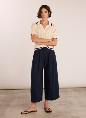 Janice Organic Cotton Knitted Polo Top from Baukjen