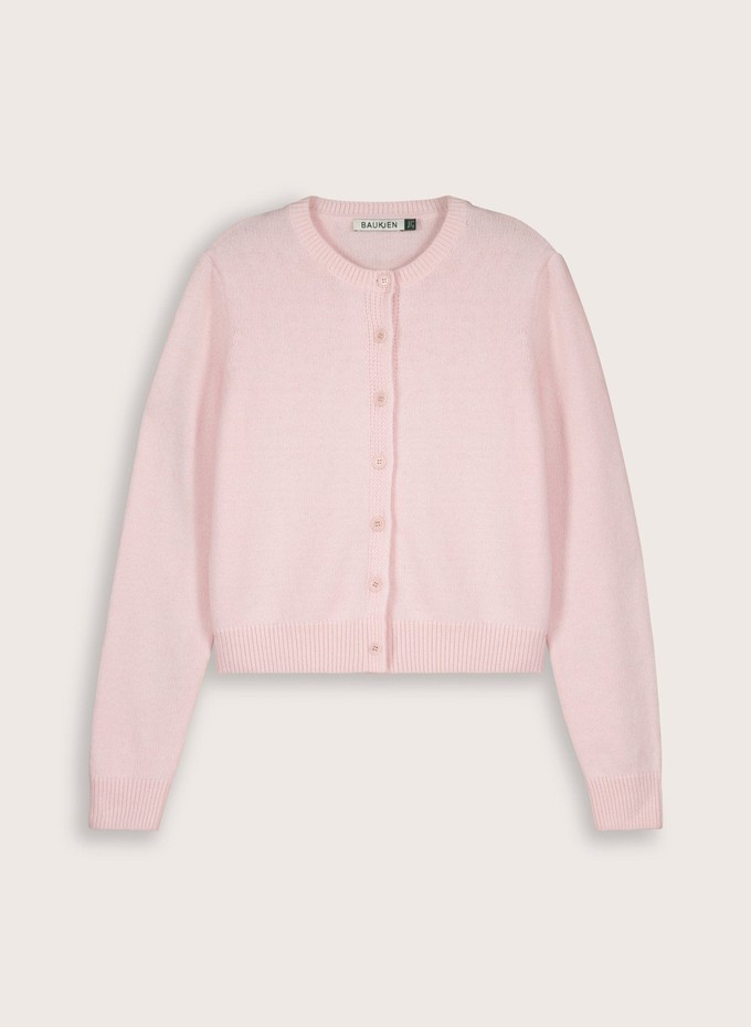 Marie Wool Blend Crew Neck Cardigan from Baukjen