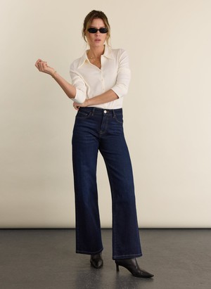 Kelly Ribbed Button-Down Top from Baukjen