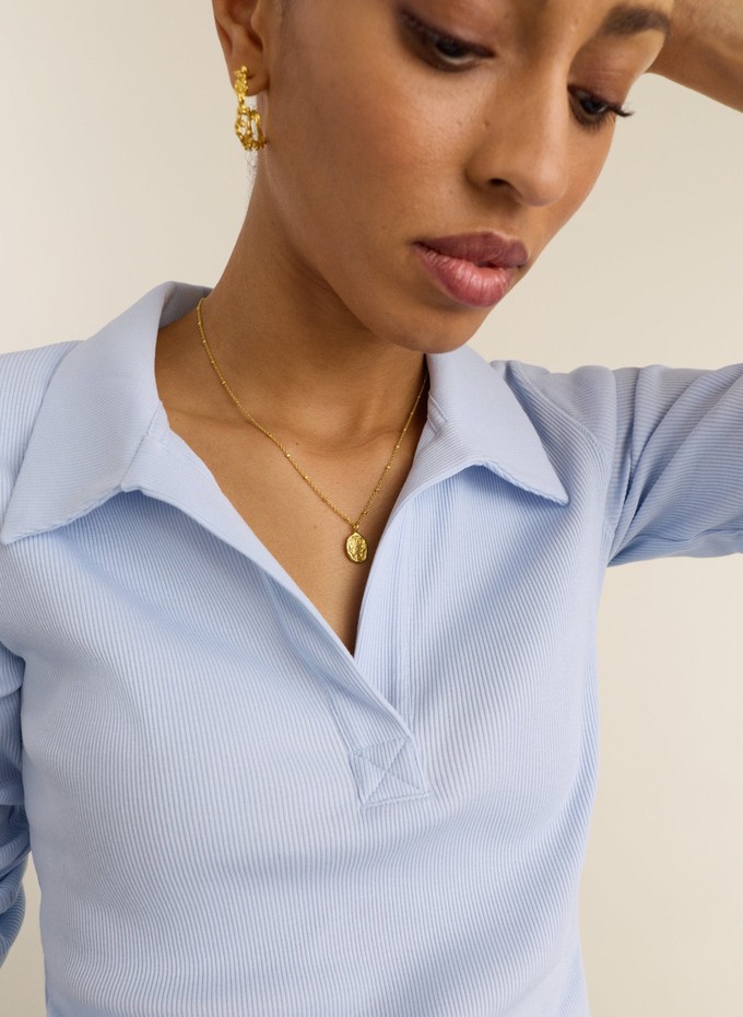 Fern Ribbed Polo Top from Baukjen