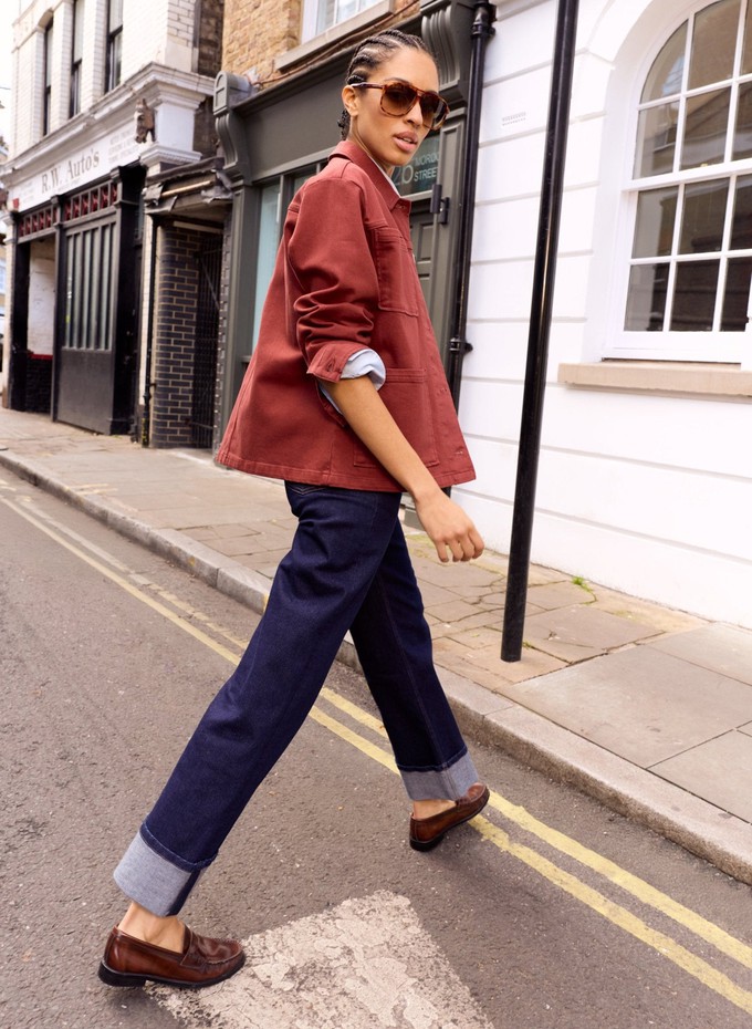 Rowan Organic Cotton Denim Utility Jacket from Baukjen
