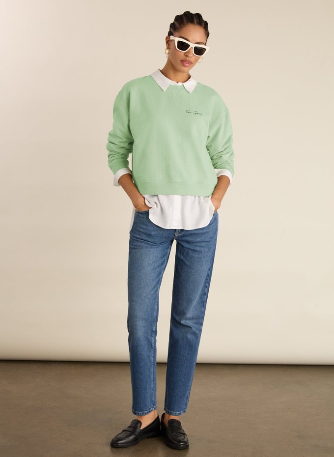 Dorrie Organic Cotton Cropped Sweatshirt from Baukjen
