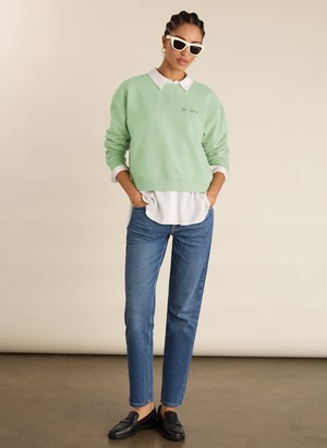 Dorrie Organic Cotton Cropped Sweatshirt from Baukjen