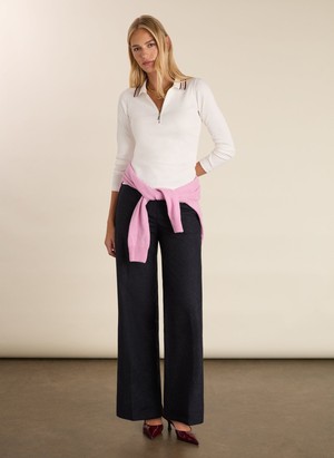 Addison Organic Cotton Stripe Collar Top from Baukjen