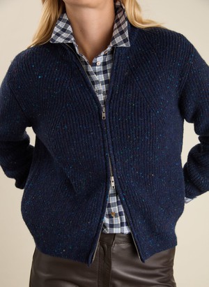 Lonnie Wool Blend Zip Cardigan from Baukjen