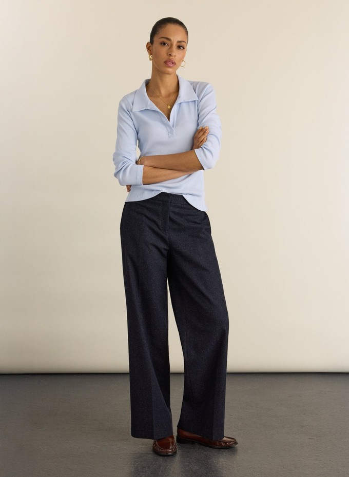Fern Ribbed Polo Top from Baukjen