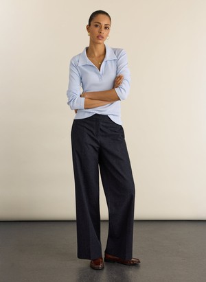 Fern Ribbed Polo Top from Baukjen
